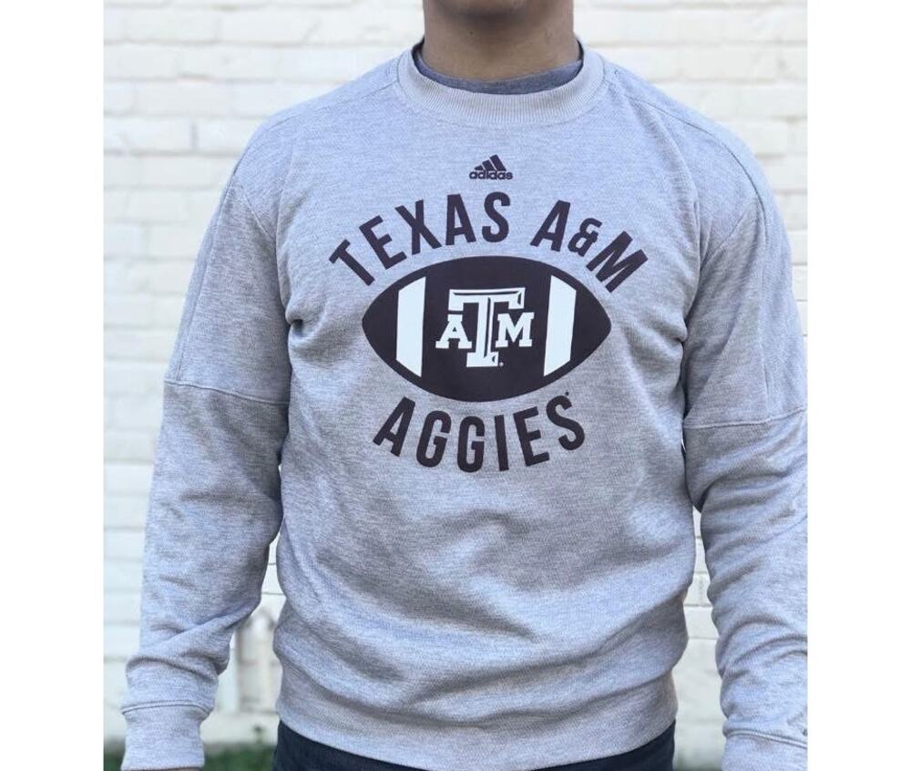 Adidas Texas A&M Univ  Aggies men's sweatshirt XL Grey and Maroon